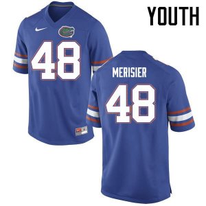 Youth Florida Gators #48 Edwitch Merisier NCAA Nike Blue Authentic Stitched College Football Jersey IMC6562YA